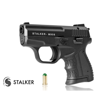 Pistolet hukowy alarmowo sygnałowy STALKER M906 BAS kal. .22 Long Blank (6 mm) czarny
